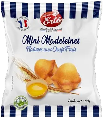 Erté Mini Madeleines Nature œufs frais 80 g