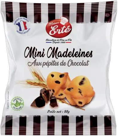 Erté Mini Madeleines Pépites Chocolat 80 g